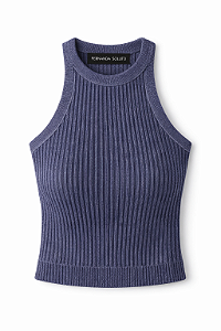 Regata tricot Marina azul marinho