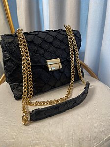 Bolsa de couro pirarucu