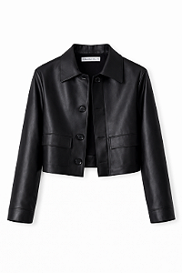 Jaqueta perfect em couro sintético