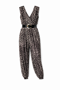 Macacão Animal print com cinto