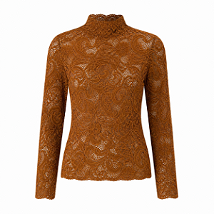 Blusa renda terracota