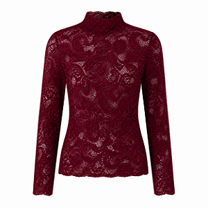 Blusa renda vinho