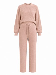 Conjunto tricot confort rose
