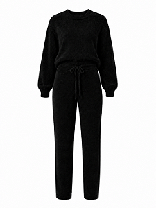 Conjunto tricot confort preto
