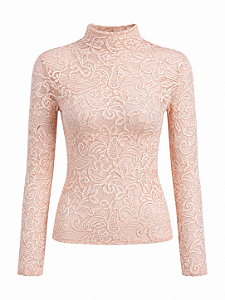 Blusa renda rosa