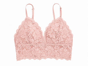 Top de renda rosa