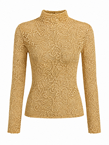 Blusa renda nude