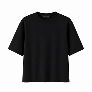 T-shirt oversized preta