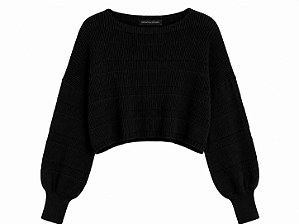 Tricot Cropped Lumi preto