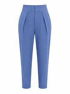 Calça Pregas Azul