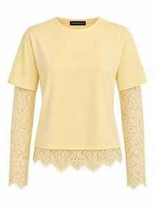T-shirt renda amarela