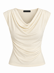 Blusa Drapeada Off White