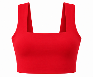 Cropped De Alças Largas red