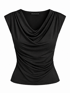 Blusa Drapeada Preta