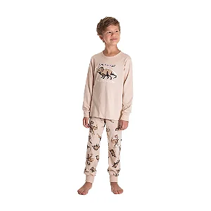 Pijama Longo Infantil Masculino Dinossauros TMX