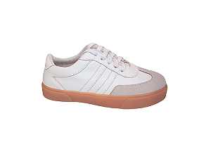 Tênis Infantil Masculino Branco com Detalhe em Cinza Lupiê