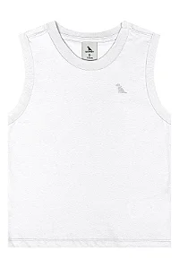 Regata Branca Masculina em Meia Malha Quimby