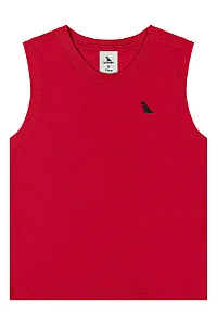 Regata Vermelha Masculina em Meia Malha Quimby