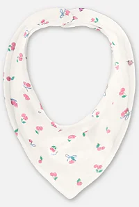 Babador para Bebês Bandana em Suedine Estampa Cereja e Joaninhas Up Baby