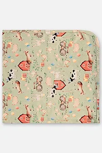 Manta para Bebê Unissex em Algodão Estampado com Bichinhos da Fazenda Up Baby