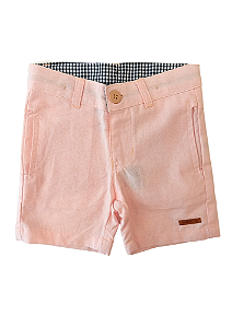 Bermuda Social Infantil Masculina em Oxford Rosa Charpey