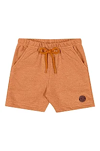 Bermuda Infantil para Menino em Moletinho Laranja Elian