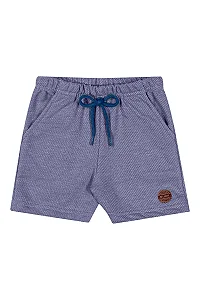 Bermuda Infantil para Menino em Moletinho Azul Elian