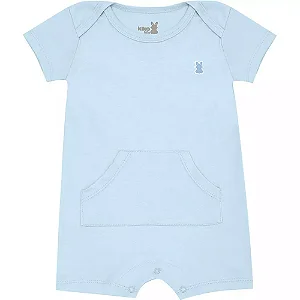 Macaquinho Curto em Suedine Azul Kiko Baby