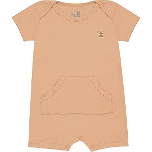 Macaquinho Curto em Suedine Caramelo Kiko Baby