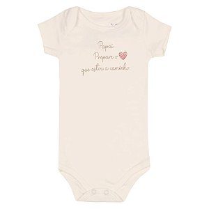 Body Manga Curta para Bebê Revelação para o Papai Kiko Baby