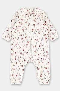 Macacão Manga Longa com Zíper para Bebê Menina Estampa Joaninhas em Suedine Up Baby