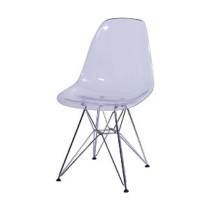 Cadeira DKR PC Incolor - Base cromada