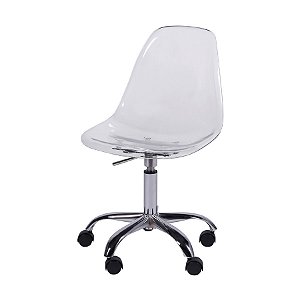 Cadeira DKR - PC Incolor - Base Rodízio