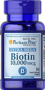 BIOTINA (10.000MCG-50CAPS SOFTGELS) PURITAN´S PRIDE