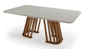 Mesa de Jantar Allys 2,20m com Vidro 6627