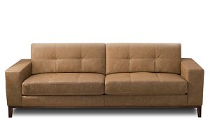 Sofá Savannah Leather 2,10m | Couro Natural Legítimo, Design Sofisticado e Conforto Premium para Ambientes Modernos