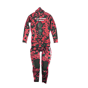 Roupa de Mergulho Onda Sports Neoprene YMMT® 3mm CAMO RED - M