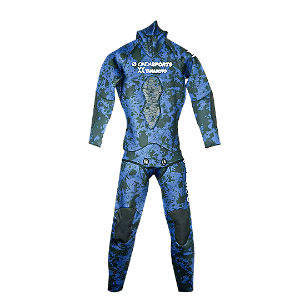 Roupa de Mergulho Onda Sports Neoprene YMMT® 3mm CAMO BLUE - M