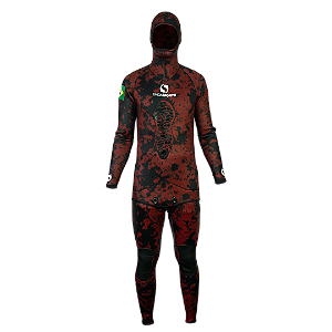 ROUPA ONDA SPORTS NEOPRENE JAKO 5MM CAMO RED - L