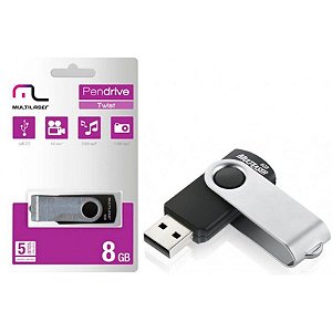 PEN DRIVE 8GB USB 2.0 TWIST MULTILASER PD587