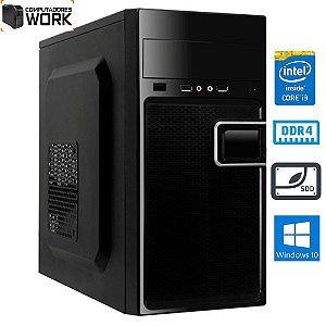 COMPUTADOR MK WORK INTEL I3 8100 4GB DDR4 SSD 240GB GABINETE ATX 200W PRETO