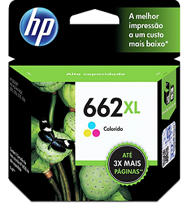 Cartucho de Tinta HP 662XL Colorido Original (CZ106AB) HP Deskjet Ink Advantage 2516, 3516, 3546, 2546, 1516, 4646, 2646, HP - CX 1 UN