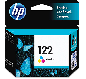 Cartucho de tinta HP 122 Colorido Original (CH562HB) HP Deskjet 1000 - J110a, 2000 - J210a, 2050 - J510a, 3050 - J610a, HP - CX 1 UN