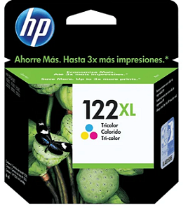 Cartucho de Tinta HP 122xl Colorido Original (CH561HB) Para HP HP Deskjet 1000 - J110a; 2000 - J210a; 2050 - J510a; 3050 - J610a, HP - CX 1 UN