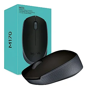 Mouse Logitech Sem Fio M170 Rc/nano C/pilha - Original C/nf
