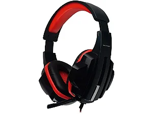 Fone de Ouvido Multi PH120 Headset Gamer P2 Cabo Nylon Vermelho
