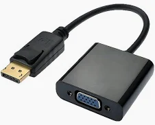 Cabo Adaptador DisplayPort para VGA Preto 17cm Displayport VGA