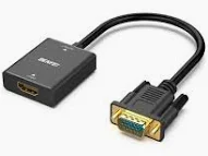 Adaptador Vga Macho P/ Hdmi Femea C/ Saída De Áudio Fy-550