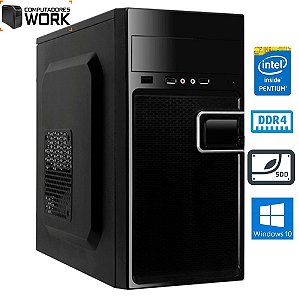 COMPUTADOR MK WORK INTEL G5400 4GB DDR4 SSD 240GB GABINETE ATX 200W PRETO