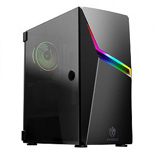 GABINETE GAMER EVOLUT EG-811 ASHE RGB BLACK